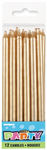 Candles Gold Long 12Pk Unq 34085