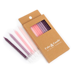 Candles Spiral Pink To Purple 24PK