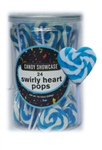 Candy Showcase  Swirly Heart Pop Blue 288G