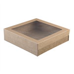 Cater Box Square Small with Lid Kraft  Each