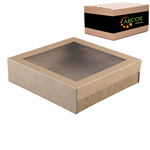 Cater Box Square Small with Lid Kraft 100CTN