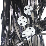 Clipped Ribbons Metallic Black 25 Pack