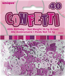 Confetti Glitz Pink 40th