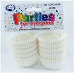 Cup Cake Cases White 200 Pack