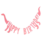 Dino Pink Bunting Happy Birthday 