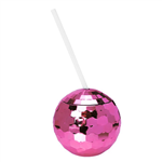 Dsico Ball Cup Pink 600ml With Straw