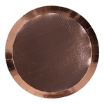 Five Star Paper Round Dinner Plate 9 Met Rose Gold 20 Pack