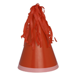 Five Star Party Hat With Tassel Topper Cherry 10 Pack