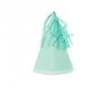 Five Star Party Hat With Tassel Topper Mint Green 10 Pack