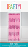 Foil Curtain Pink Scallop 90x 200cm