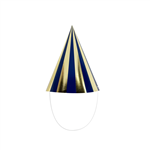 Gingham Blue Party Hat 6pk