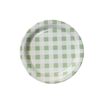 Gingham Green Paper Plate 9 20pk