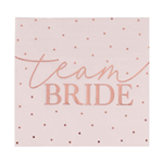 Hen Party Rose Gold Foiled Pink Napkins