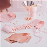 Hens Party Custom Rose gold Sash