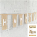 Hessian Bunting Happy Birthday