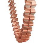 Honeycomb Garland Metallic Rose Gold 4M