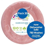 LIGHT PINK ROUND LUNCH PLATE 20PK ALP