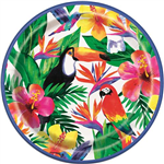 Luau Palm Tropical Paper Plate 9 8 Pack