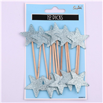 Luxe Blue Cake Pick 12pk