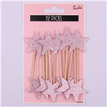 Luxe Pink Cake Pick 12pk