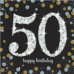 Napkin Celebration 50 BlackGold 16Pk