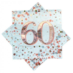 Napkin Celebration 60 Rose Gold 16pk 