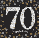Napkin Celebration 70 BlackGold 16Pk