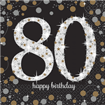 Napkin Celebration 80 Blackgold  16Pk