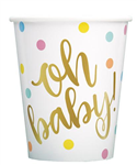 Oh Baby Paper Cup 9Oz 8Pk