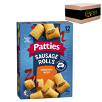 Patties Party Sausage Rolls Beef 12PK 6CTN