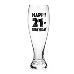 Pilsner Birthday 21st Glass