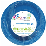 Royal Blue Round Lunch Plate 25PK ALP