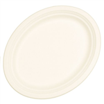 Sugarcane Plate Oval White 10Pk