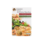 Temptation Bakeries Petite Quiche Lorraine  Cheese  Spinach 30PK