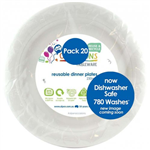 WHITE ROUND DINNER PLATE 20PK ALP