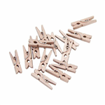 Wooden Pegs 24pk Rose Gold