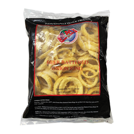 A & T Beer Battered Onion Rings 1kg
