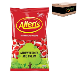Allens Strawberries & Cream 1.3kg 6/CTN