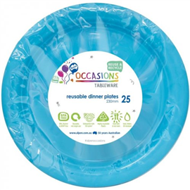 AZURE BLUE ROUND DINNER PLATE 25/PK ALP