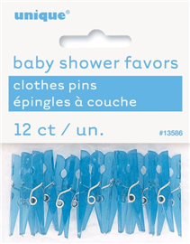 Baby Shower Clothes Pins Blue 12/ Pack