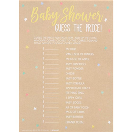 Baby Shower Game Guess The Price