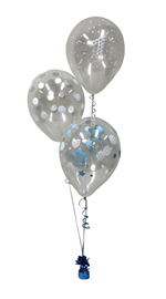Balloon Arrangement 1St Birthday Boy 3 Clear Balloons #106
