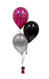 Balloon Arrangement 21St Birthday Girl 3 Balloons #137