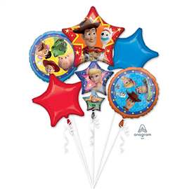Balloon Foil Bouquet Toy Story 4 5/Pk Uninflated