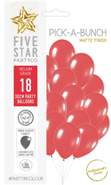 Balloons Matte Red 30cm 18/ Pack