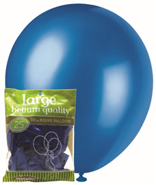 Balloons Metallic Blue 25/ Pack