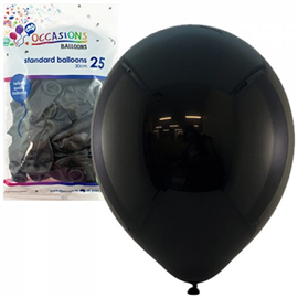Balloons Standard Black 25/ Pack