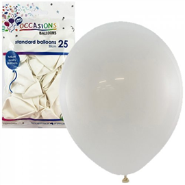 Balloons Standard White 25/ Pack