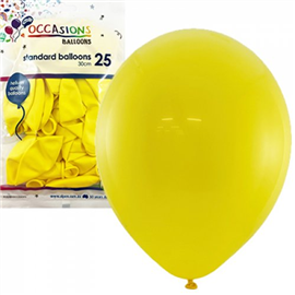 Balloons Standard Yellow 25/ Pack