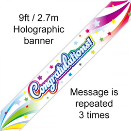 Banner Foil Congratulations 2.7m